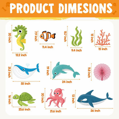 Ocean Animals Trunk or Treat Car Decorations Kit