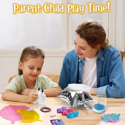 63-Piece 3D String Art Kit with 30 LED Bulbs and 6 Balloons