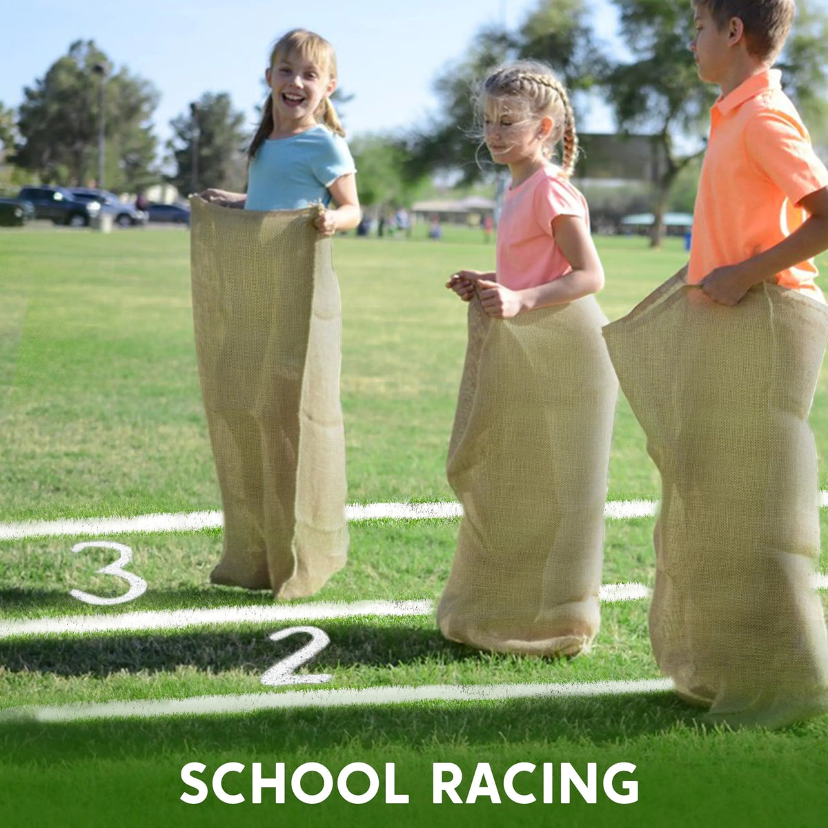 6 Pack Large Burlap Potato Sacks (39 x 25 in) for Kids & Adults - Racing Bags