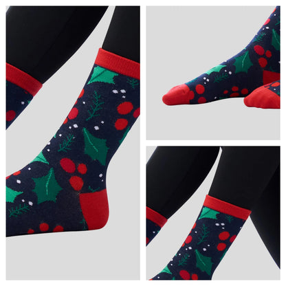 6-Pack Winter Christmas Socks for Men and Women – Warm, Soft Novelty Crew Socks