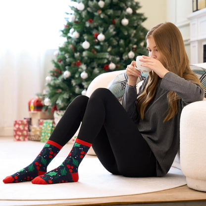 6-Pack Winter Christmas Socks for Men and Women – Warm, Soft Novelty Crew Socks
