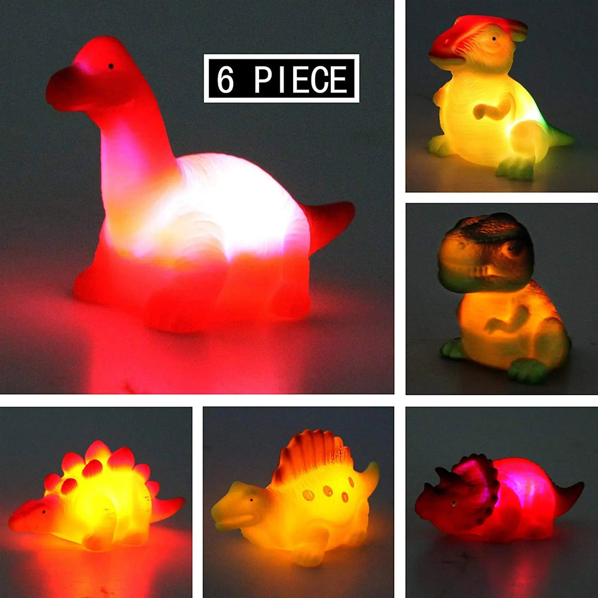 6-Pack 4-Inch Pre-Filled Easter Eggs with Light-Up Bath Toys for Egg Hunt