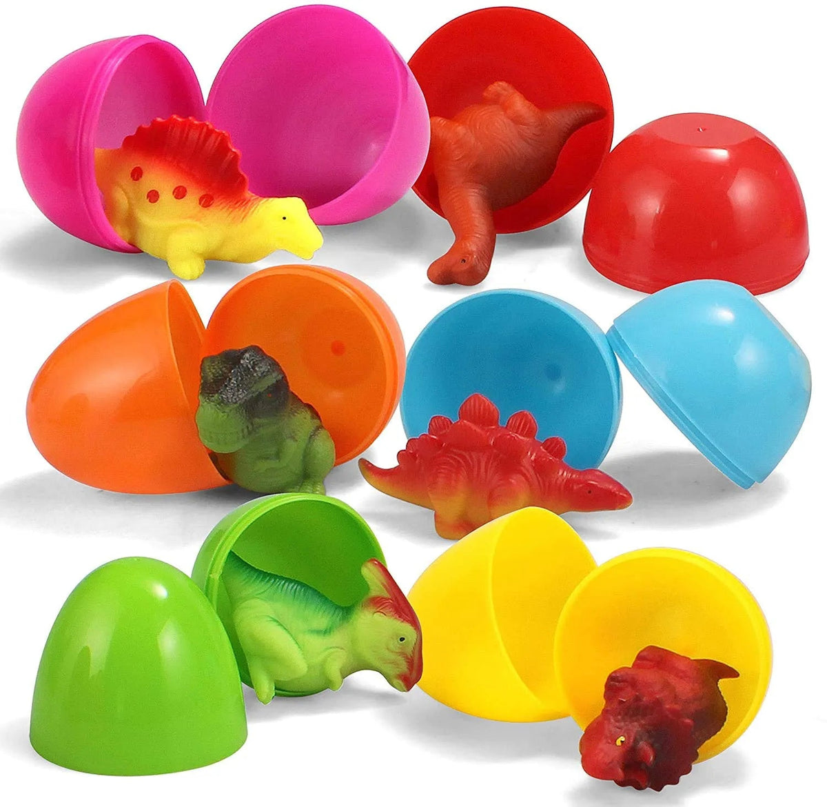 6-Pack 4-Inch Pre-Filled Easter Eggs with Light-Up Bath Toys for Egg Hunt