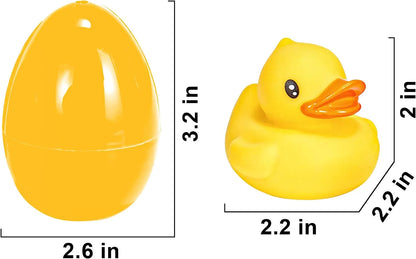 6-Pack Light-Up Bath Toys with 3.2-Inch Prefilled Easter Eggs for Egg Hunts