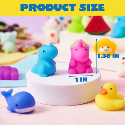 25-Pack Mini Squishy Mochi Toys, Party Favors for Kids