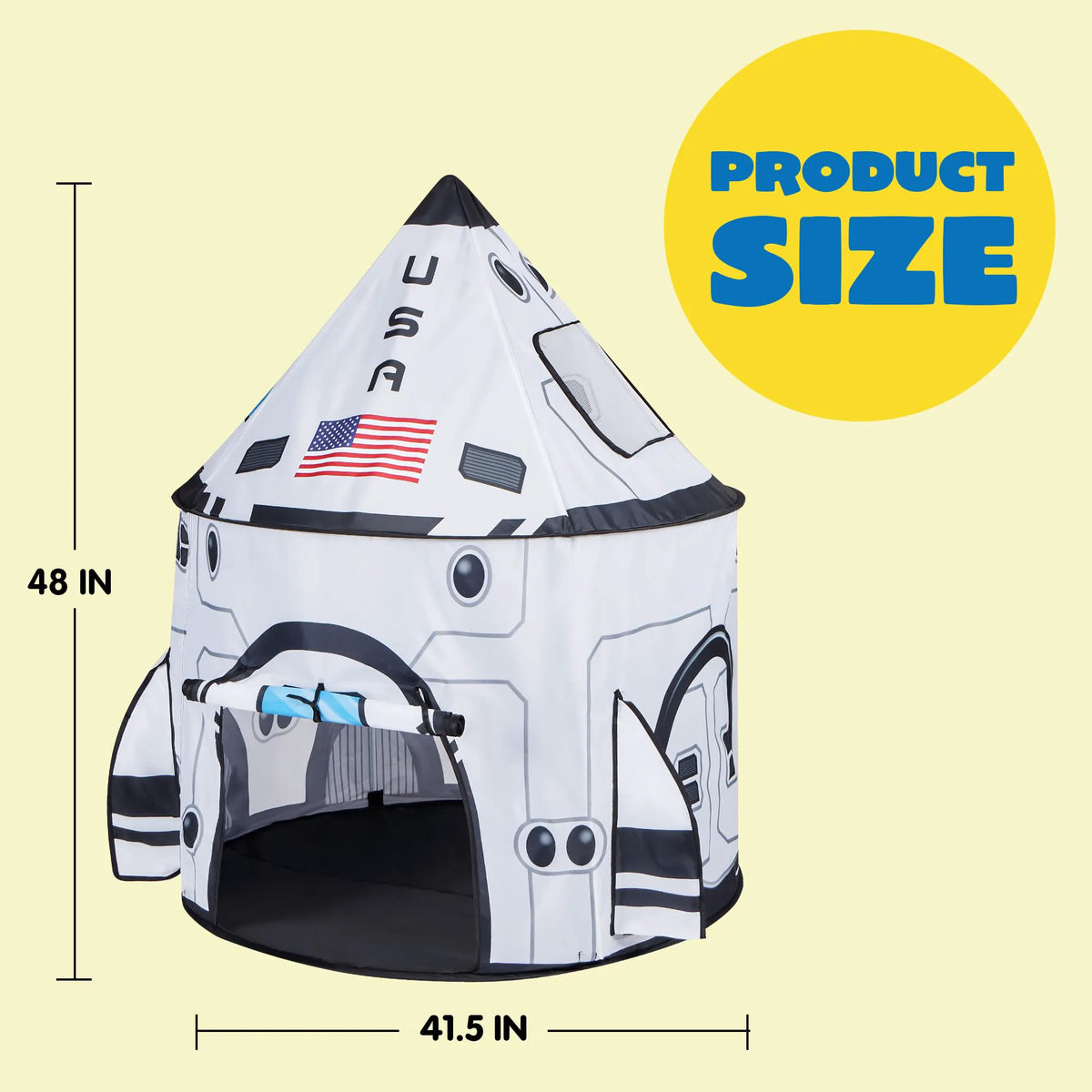 Kids Rocket Ship Pop-Up Play Tent