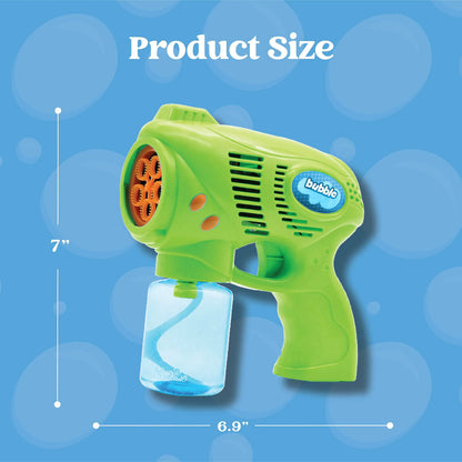7-Inch Bubble Gun Blower with 2 Bottles of 5 oz Bubble Refill Solution (2 Pieces)