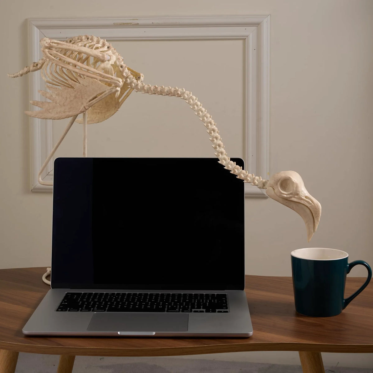 27.6-Inch Flamingo Skeleton Halloween Decoration