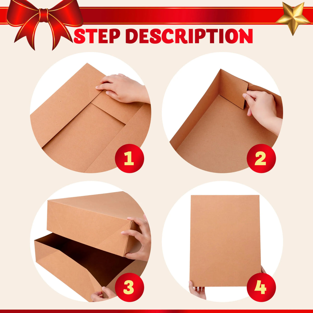 12 Pack Large Christmas Gift Boxes with Lids - 17" x 13" x 4" for Presents