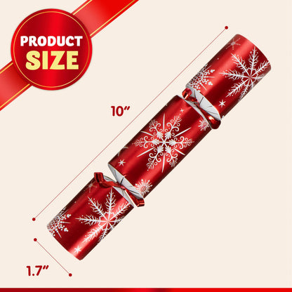 Christmas Party Table Favors - Red White Snowflake (12 Pack)