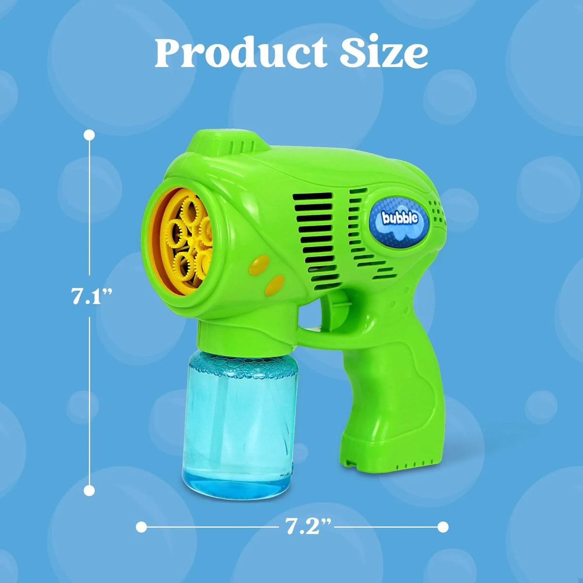3 Bubble Gun Blasters (Blue, Green, Orange)
