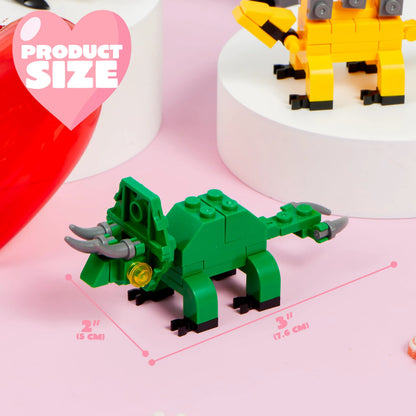 24 Pack Valentine's Day Cards with Dinosaur Building Blocks and Filled Hearts for Party Favors