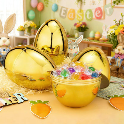 6 Gold Jumbo Easter Eggs (10 inches)