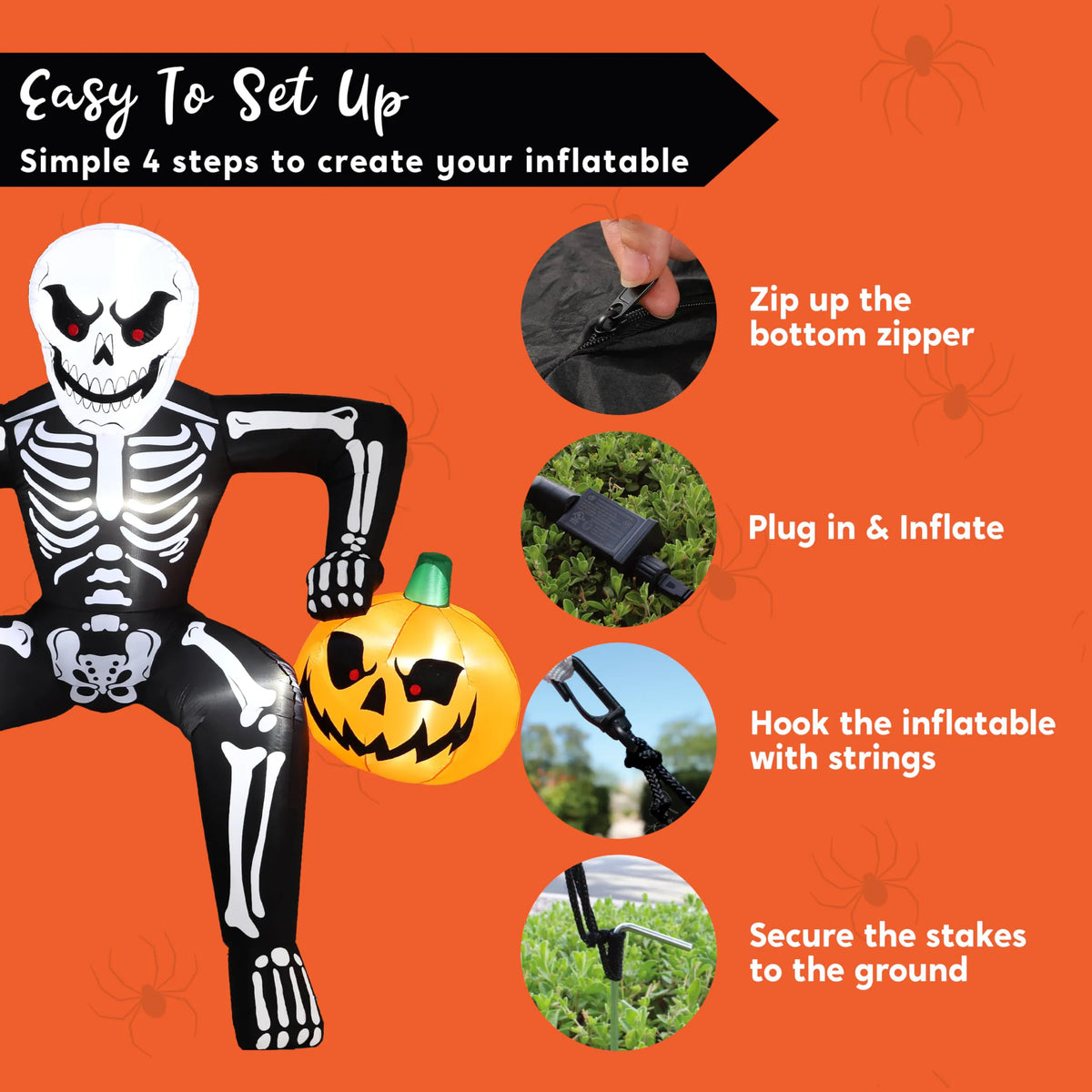 8.5ft Halloween Inflatable Skeleton Decoration