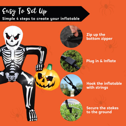 8.5ft Halloween Inflatable Skeleton Decoration