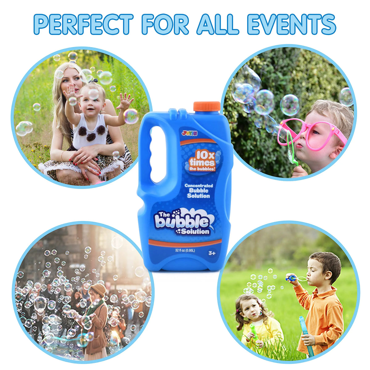 32 oz Bubble Solution Concentrated, 2 Pack Blue
