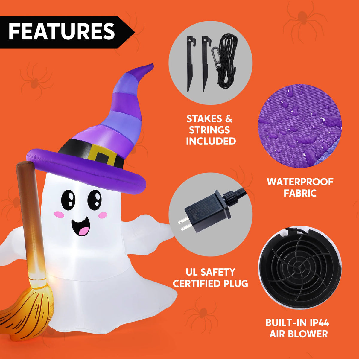 6FT Halloween Inflatable Ghost Outdoor Decoration