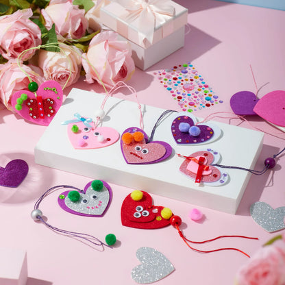 Valentine's Day 264-Piece DIY Heart Felt Craft Set