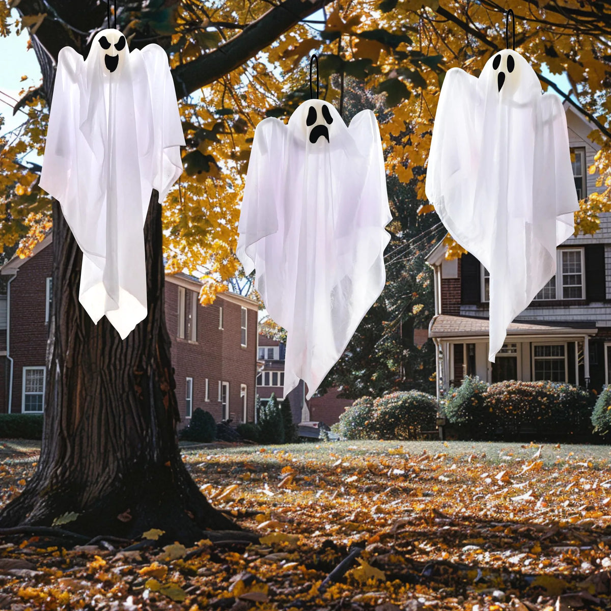 27.5" Halloween Hanging Ghost Decoration for Outdoor Use