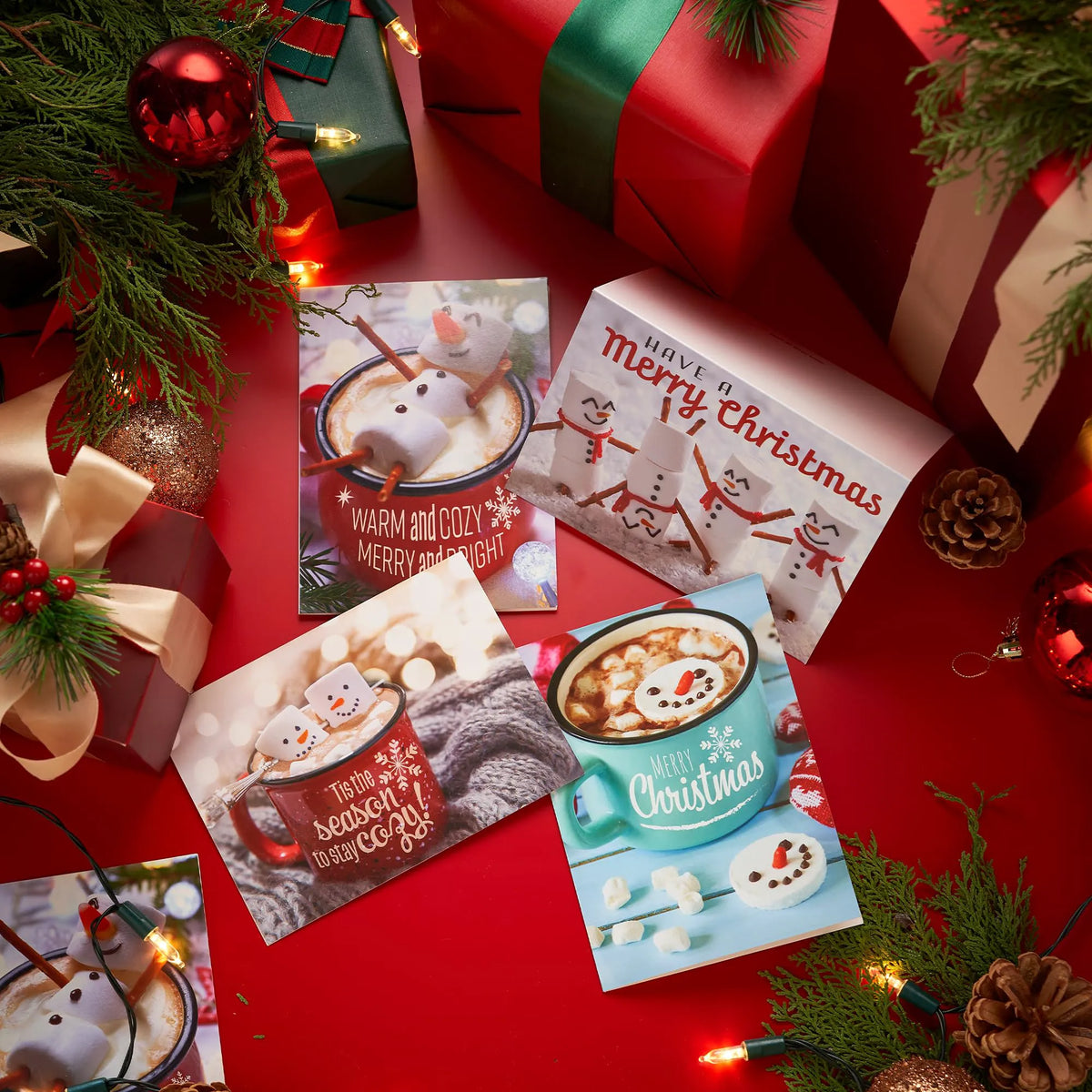 12 Christmas Greeting Cards with Envelopes