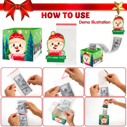 4-Pack Christmas Cash Gift Pull Boxes
