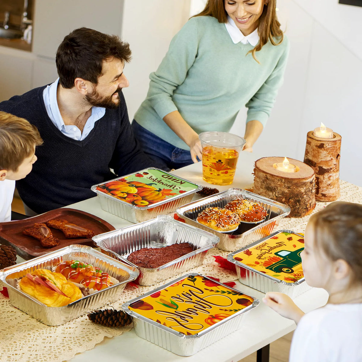 24-Pack Thanksgiving Leftover Containers with Lids