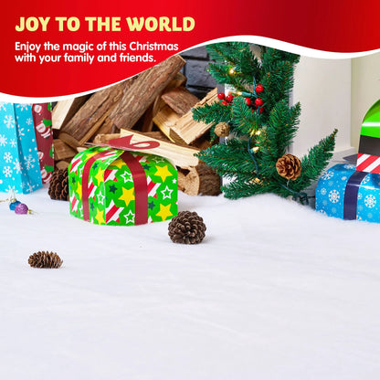 2-Pack Christmas Snow Blanket Roll for Holiday Decor
