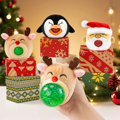 3 Pack Christmas Squeeze Plush Balls