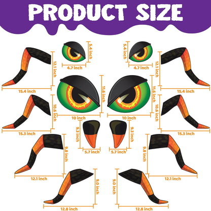 Spider Design Halloween Trunk or Treat Car Decorations Kit for SUV