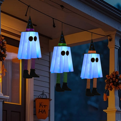 23.6" 3-Pack Halloween Hanging Ghosts Outdoor Decorations