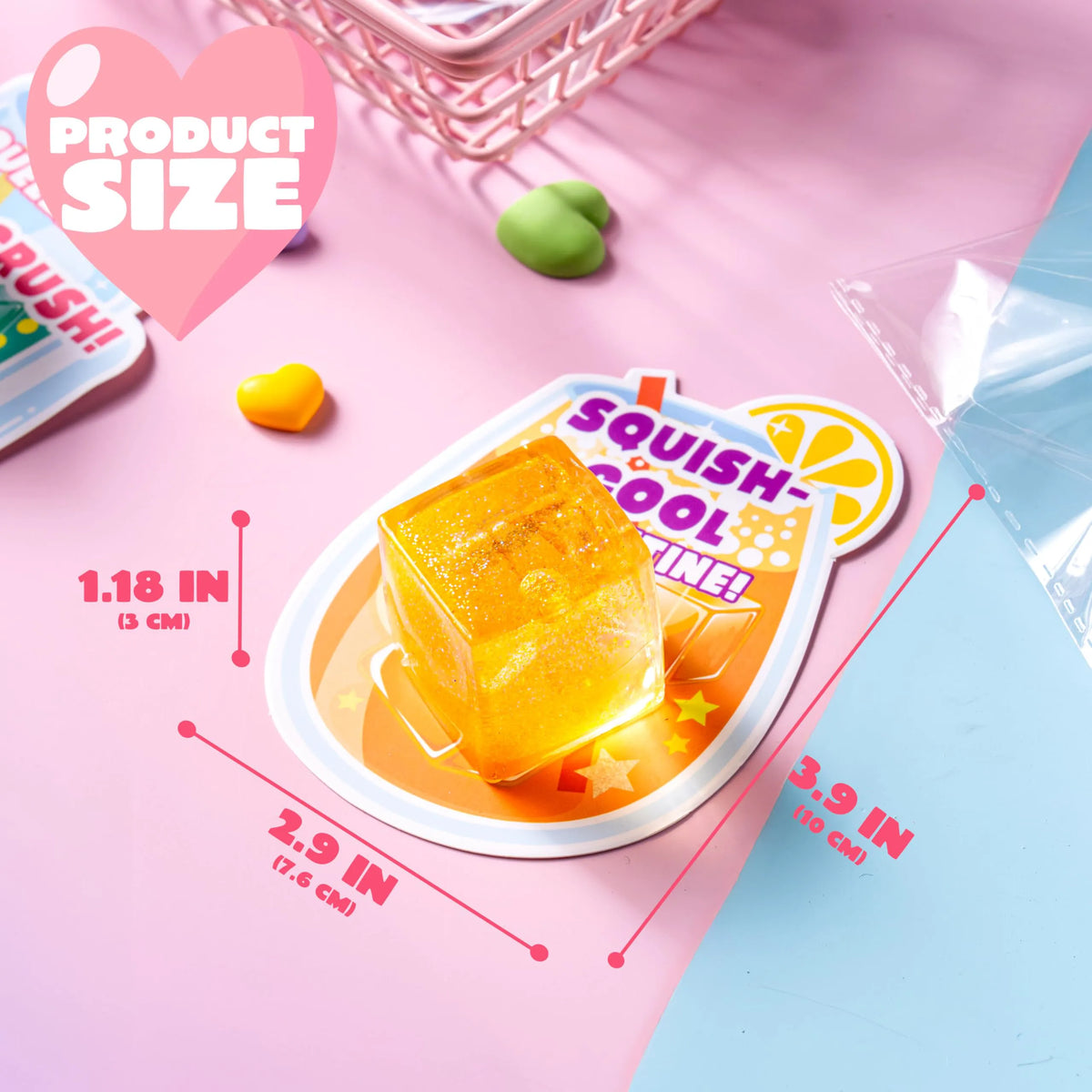 28 Valentine's Day Cards with Ice Cube Shaped Malt Sugar Squeeze Balls