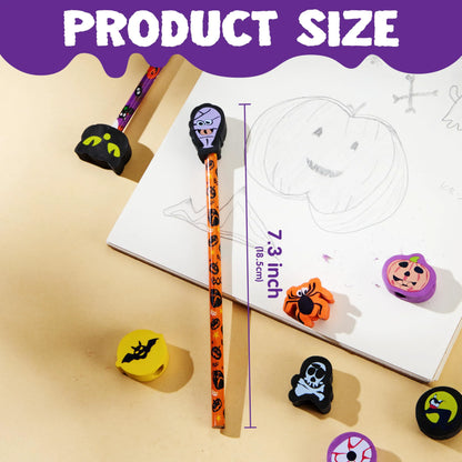108-Piece Halloween Pencil Set with Erasers