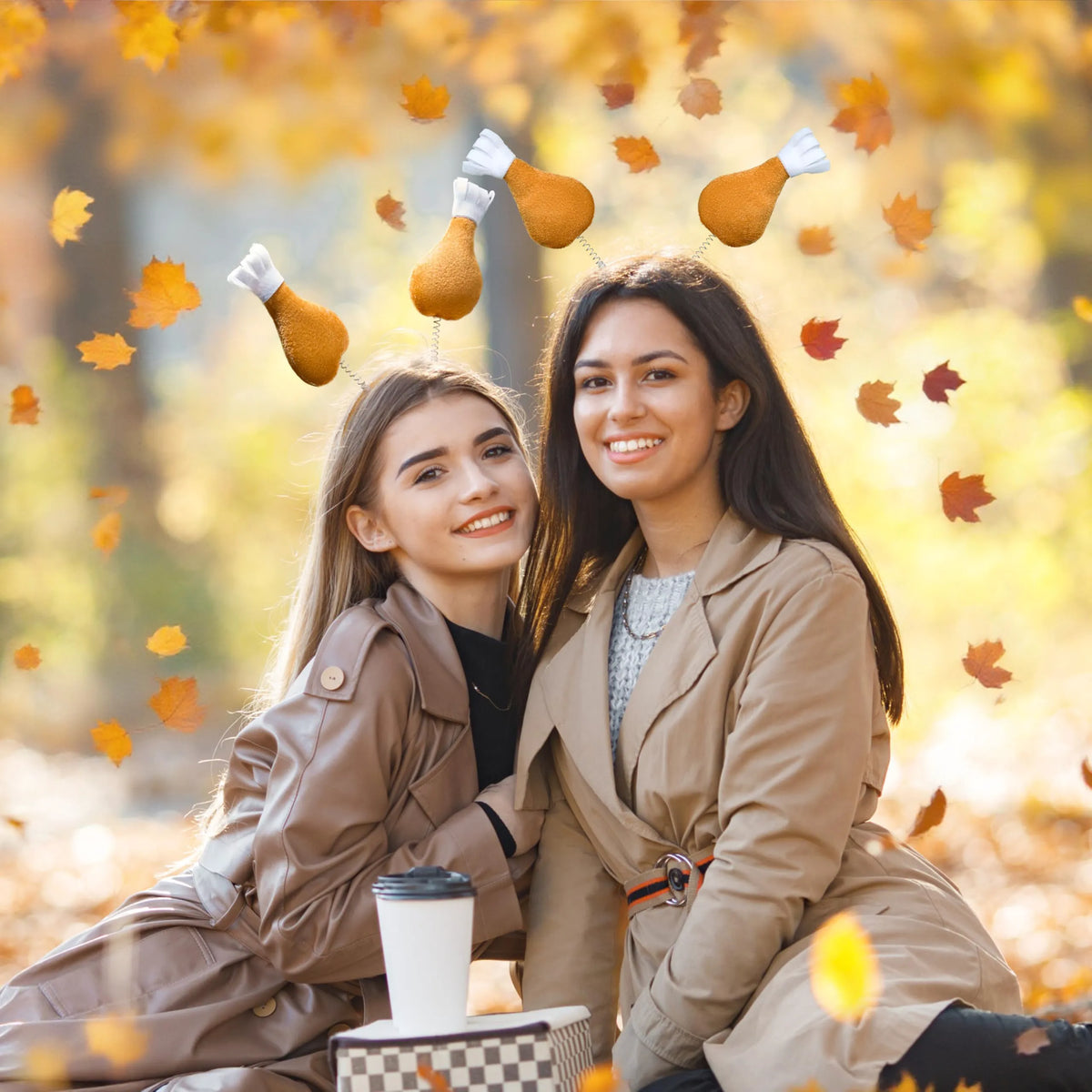 3-Pack Thanksgiving Turkey Leg Headband Accessories