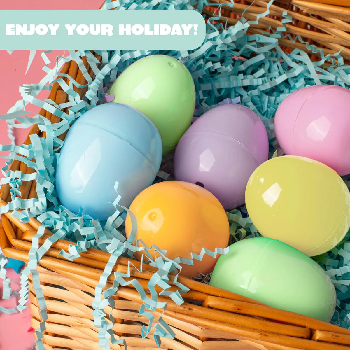 300Pcs 2.3in Colorful Bright Plastic Pastel Easter Eggs for Easter Egg Hunt