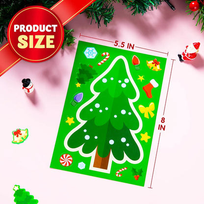 24 Pcs Christmas Tree Stickers - Make Your Own Christmas Tree Sticker Sheets
