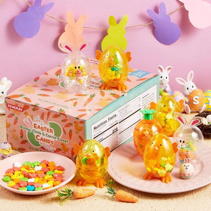 12-Pack Easter Candy-Filled Egg Shells with Carrot