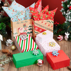 150 Sheets of Christmas Tissue Paper, Assorted Designs