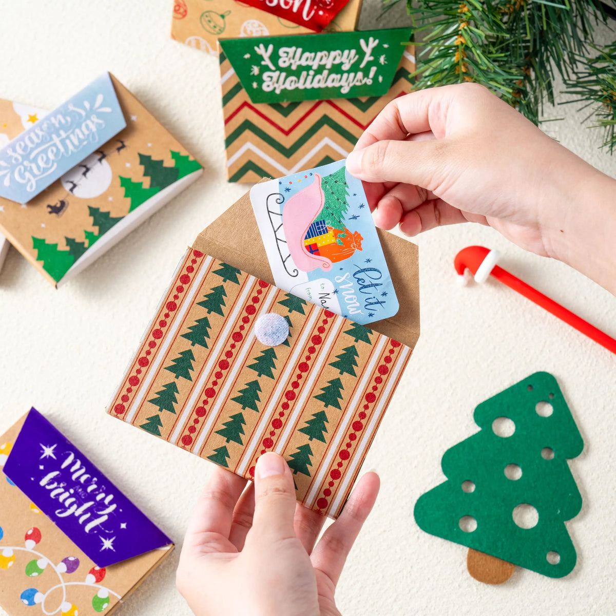 12-Pack Christmas Gift Card Boxes