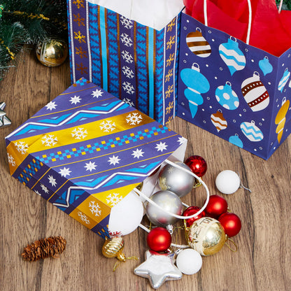 24 Pack Christmas Kraft Gift Bags