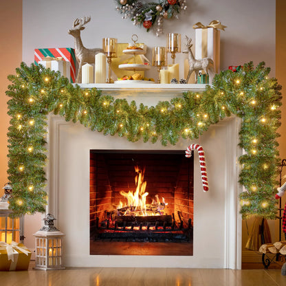 9Ft Prelit Christmas Garland with 50 Lights