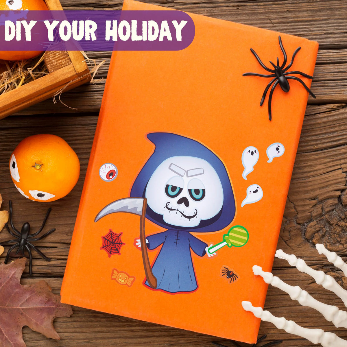 24 Halloween Make-a-Face Stickers - Party Favors for Kids