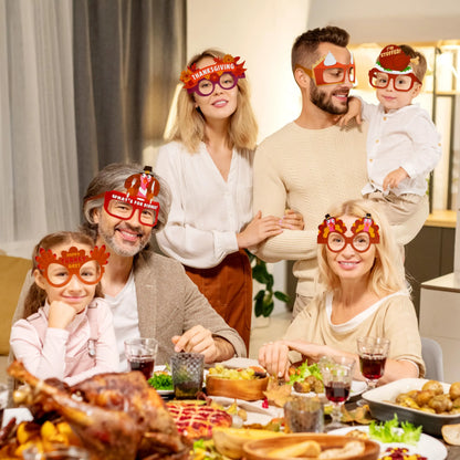 36 Pack Thanksgiving Turkey Eyeglasses Photo Props for Kids