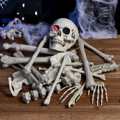 28-Piece Halloween Skeleton Bones & Skull Decoration Kit