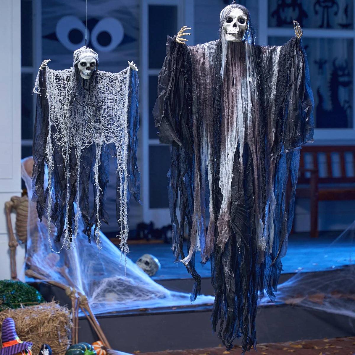 2 Pack Halloween Hanging Grim Reaper Outdoor Decorations