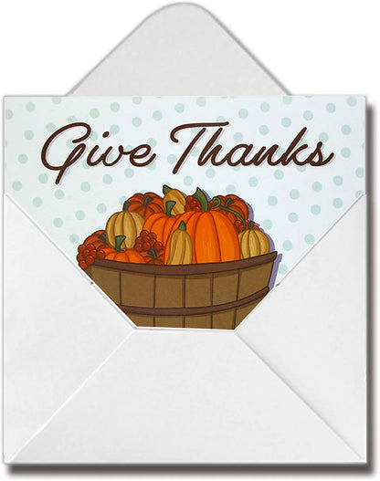 36 Pumpkin Thanksgiving Greeting Cards
