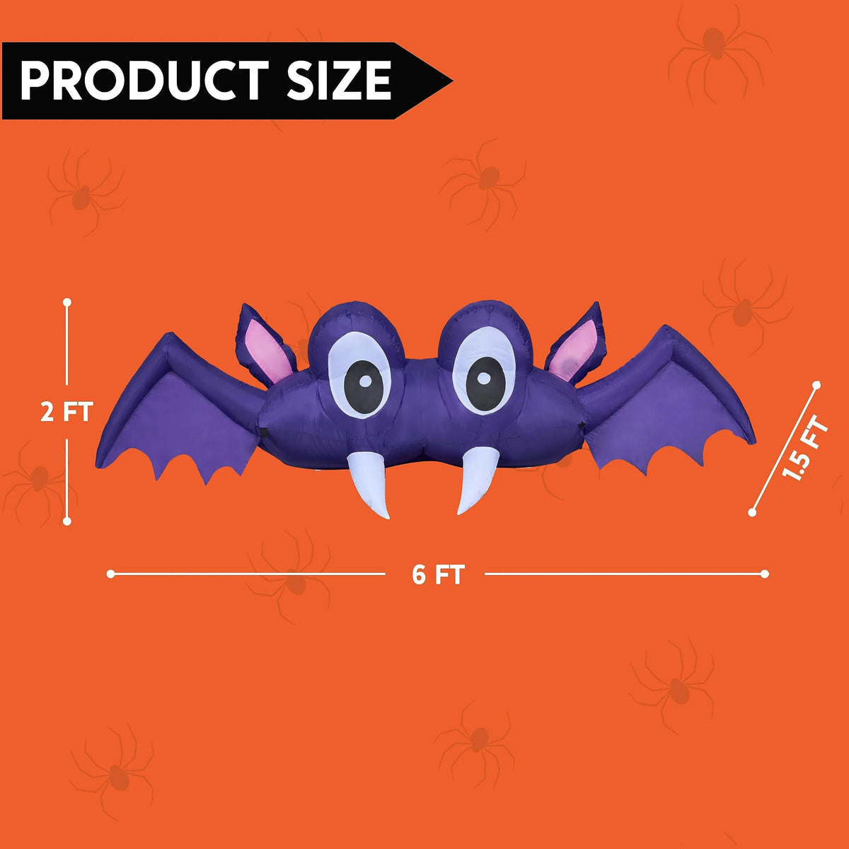 6ft Bat Trunk or Treat Halloween Inflatable