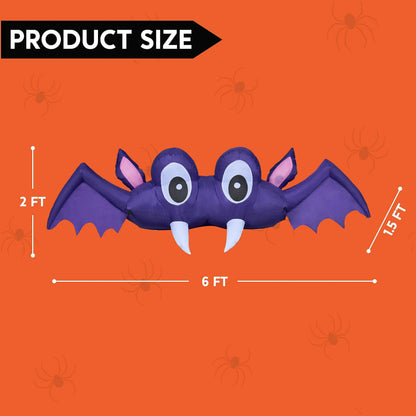 6ft Bat Trunk or Treat Halloween Inflatable