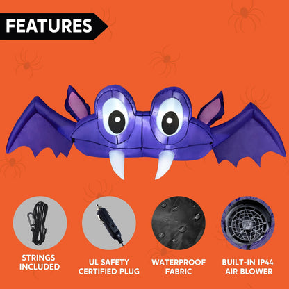 6ft Bat Trunk or Treat Halloween Inflatable