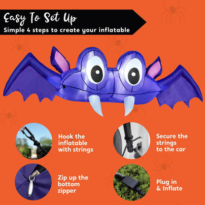 6ft Bat Trunk or Treat Halloween Inflatable