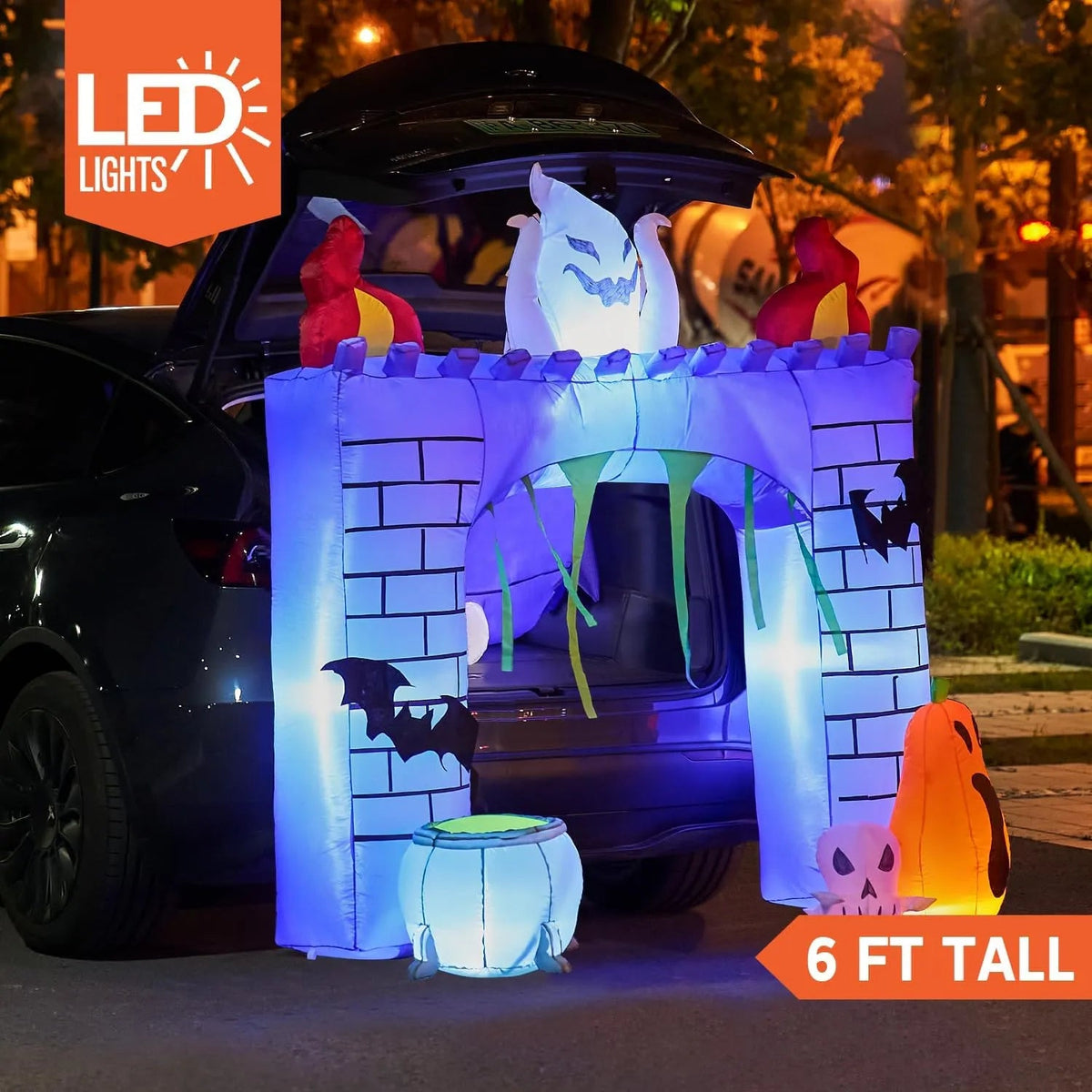 6ft Haunted Castle Trunk-or-Treat Halloween Inflatable